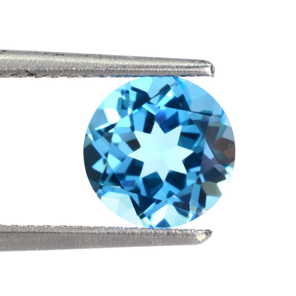 SWISS BLUE TOPAZ CUT ROUND 7.50MM 1.94 Cts.