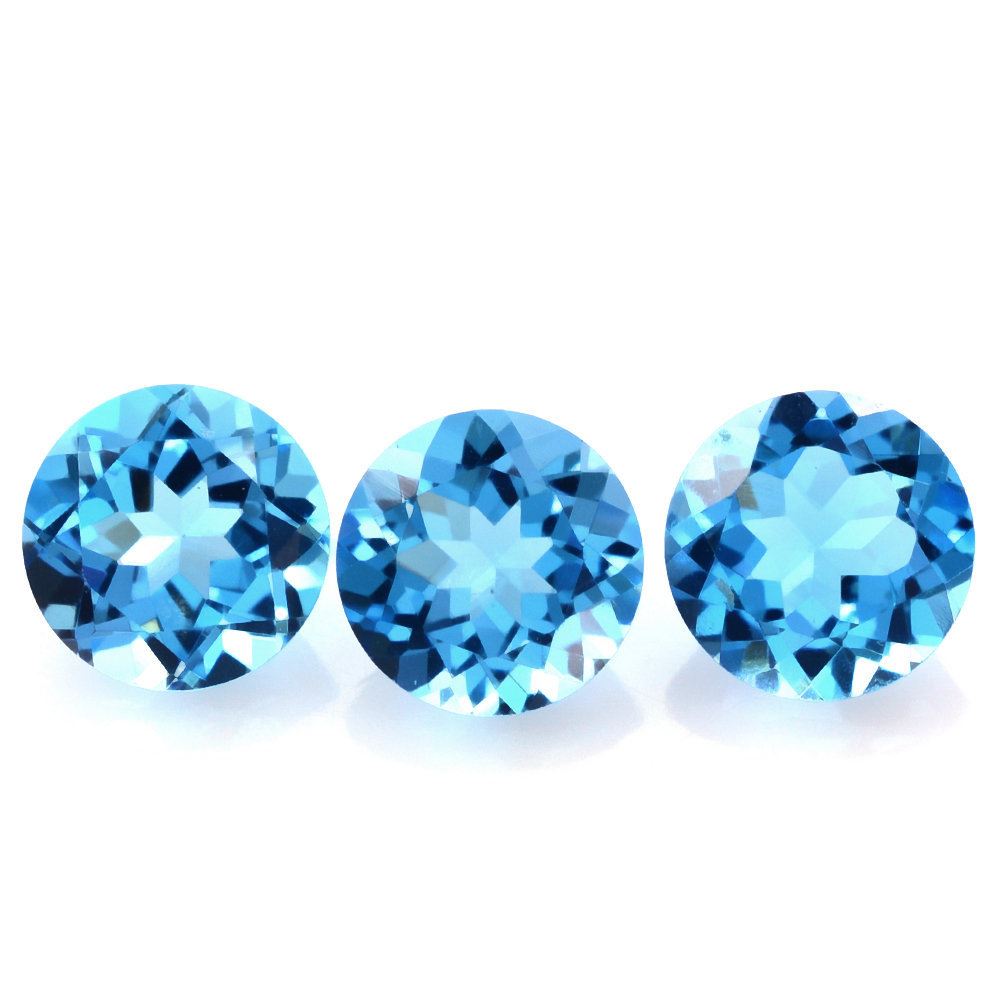 SWISS BLUE TOPAZ CUT ROUND 7.50MM 1.94 Cts.