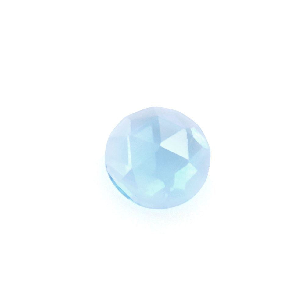SWISS BLUE TOPAZ ROSE CUT ROUND CAB 4MM 0.25 Cts.