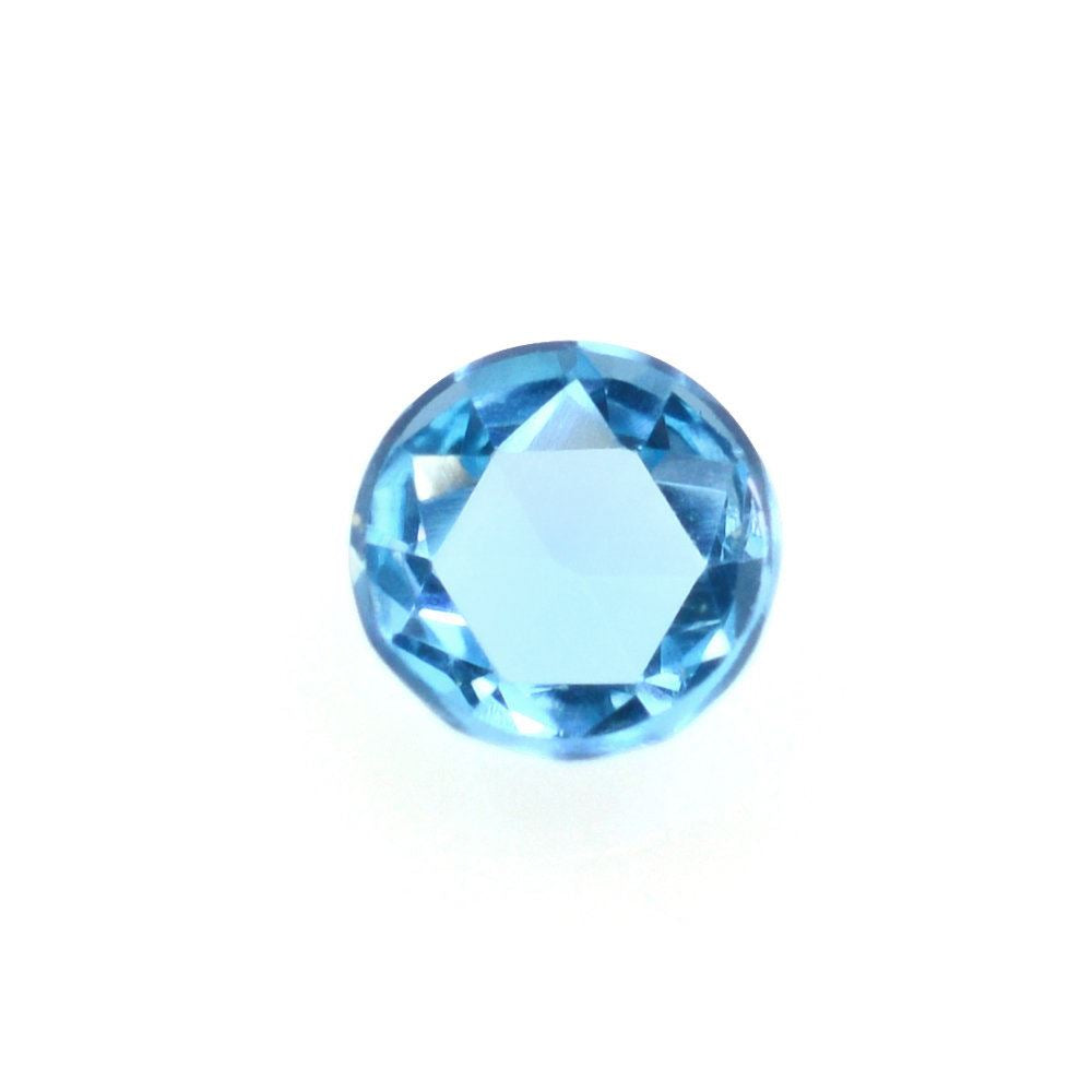 SWISS BLUE TOPAZ ROSE CUT ROUND CAB 4MM 0.25 Cts.