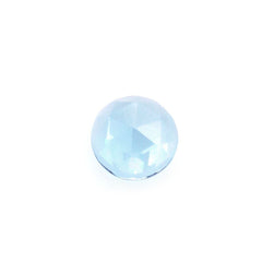 SWISS BLUE TOPAZ ROSE CUT ROUND CAB 3MM (BLUE/CLEAN) 0.11 Cts.