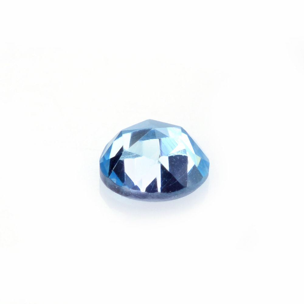 SWISS BLUE TOPAZ ROSE CUT ROUND CAB 3MM 0.13 Cts.