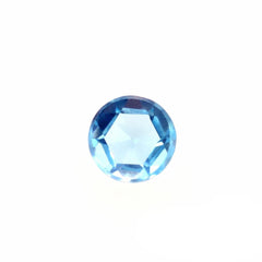 SWISS BLUE TOPAZ ROSE CUT ROUND CAB 3MM 0.13 Cts.