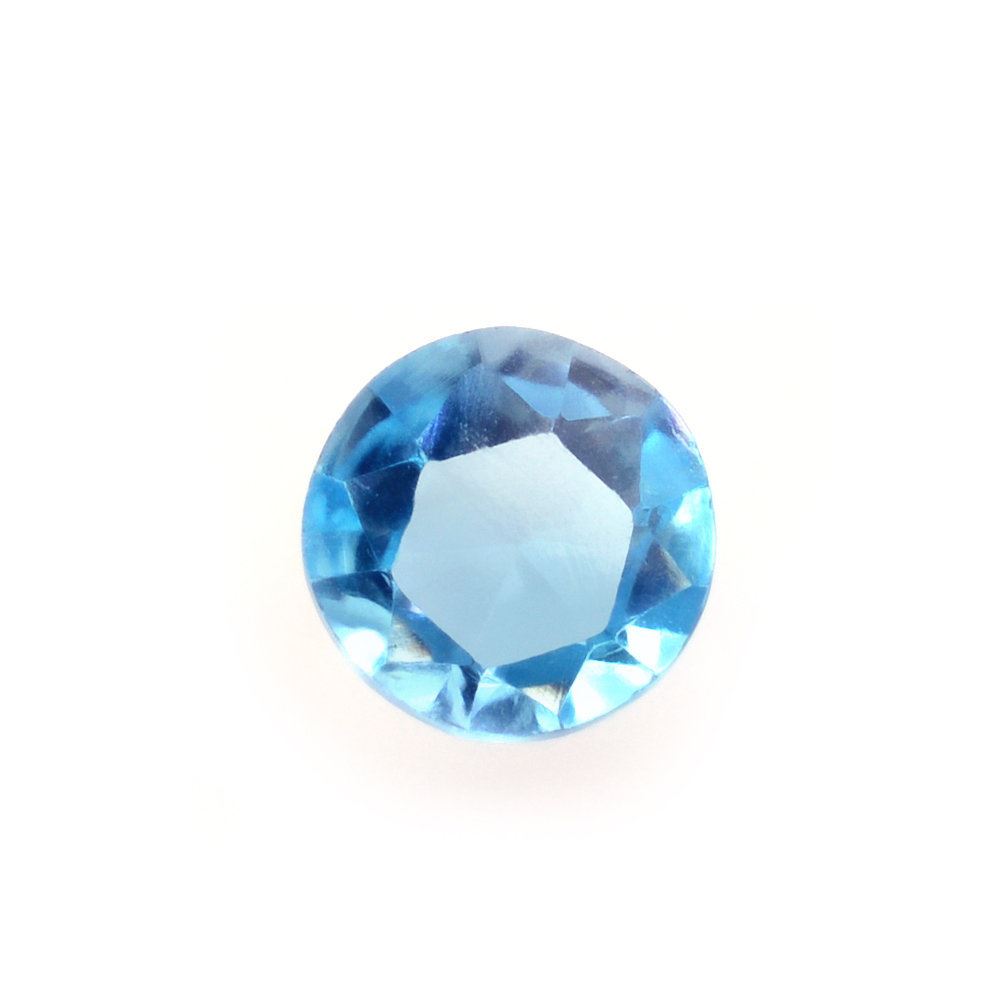 SWISS BLUE TOPAZ ROSE CUT ROUND 4MM 0.27 Cts.