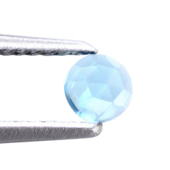 SWISS BLUE TOPAZ ROSE CUT ROUND 4MM 0.27 Cts.