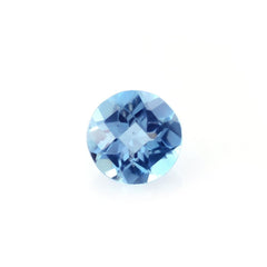 SWISS BLUE TOPAZ CHECKER CUT ROUND 3.50MM 0.27 Cts.