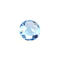 SWISS BLUE TOPAZ CHECKER CUT ROUND 3.50MM 0.27 Cts.