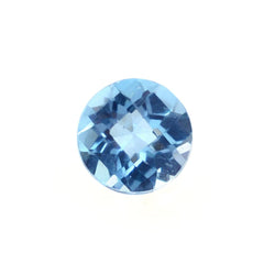 SWISS BLUE TOPAZ CHECKER CUT ROUND 3MM 0.15 Cts.