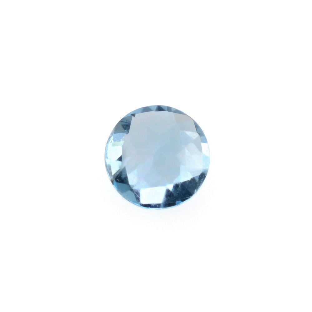 SWISS BLUE TOPAZ CHECKER CUT ROUND 3MM 0.15 Cts.
