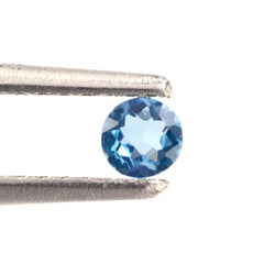 SWISS BLUE TOPAZ CHECKER CUT ROUND 3MM 0.15 Cts.