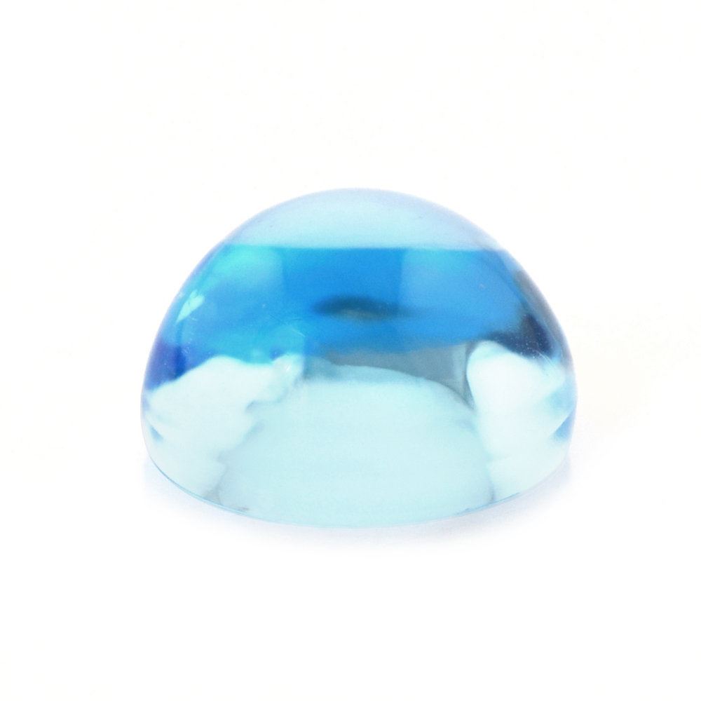 SWISS BLUE TOPAZ ROUND CAB (BABY) (SI) 6MM 1.40 Cts.