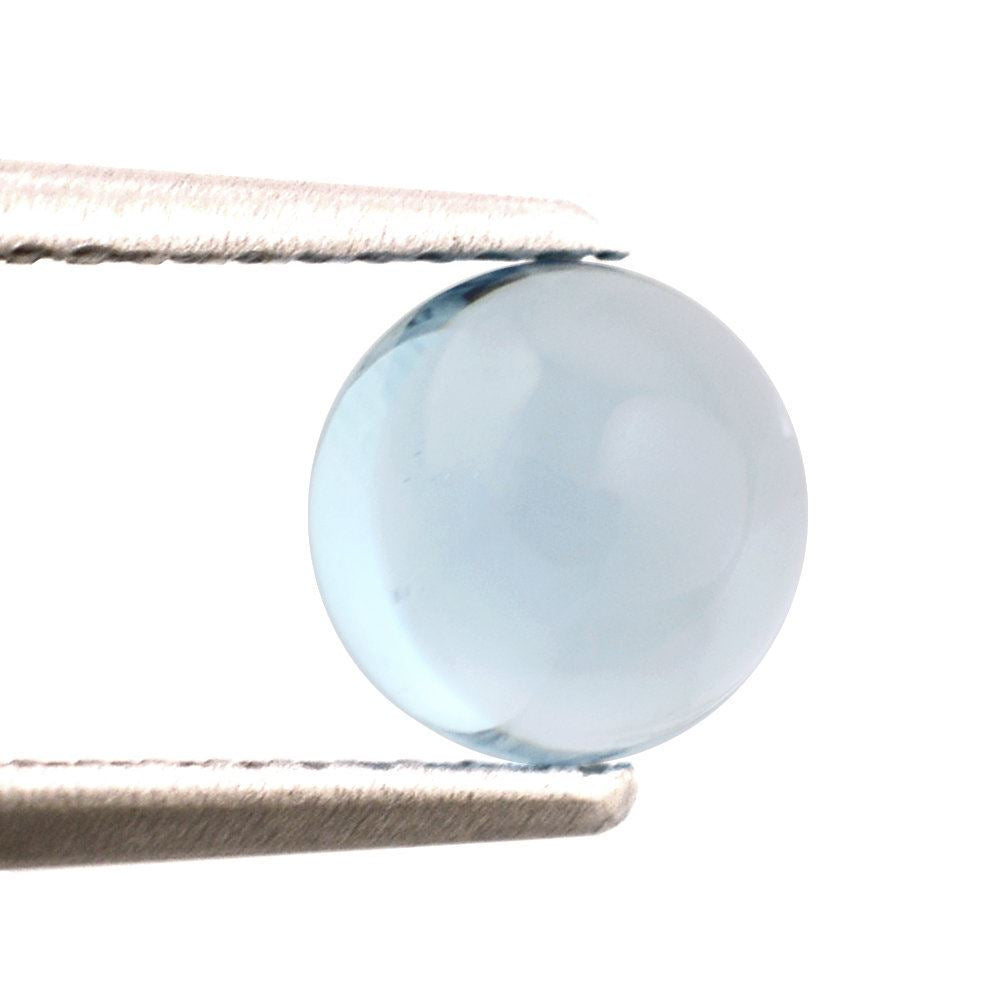 SWISS BLUE TOPAZ ROUND CAB (BABY) (SI) 6MM 1.40 Cts.