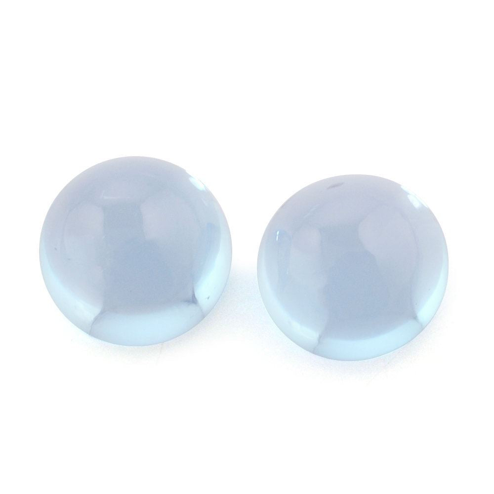 SWISS BLUE TOPAZ ROUND CAB (BABY) (SI) 6MM 1.40 Cts.