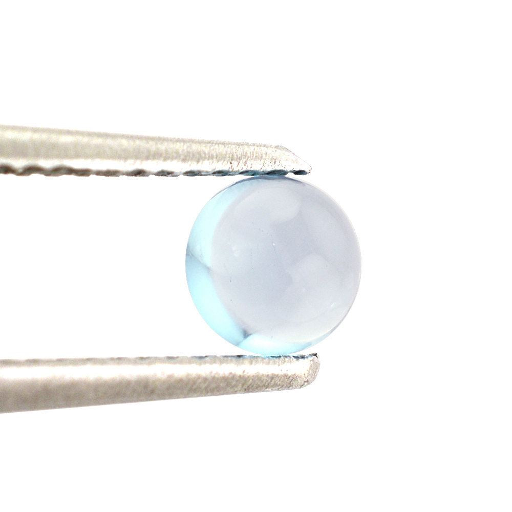 SWISS BLUE TOPAZ ROUND CAB 4.50MM 0.43 Cts.