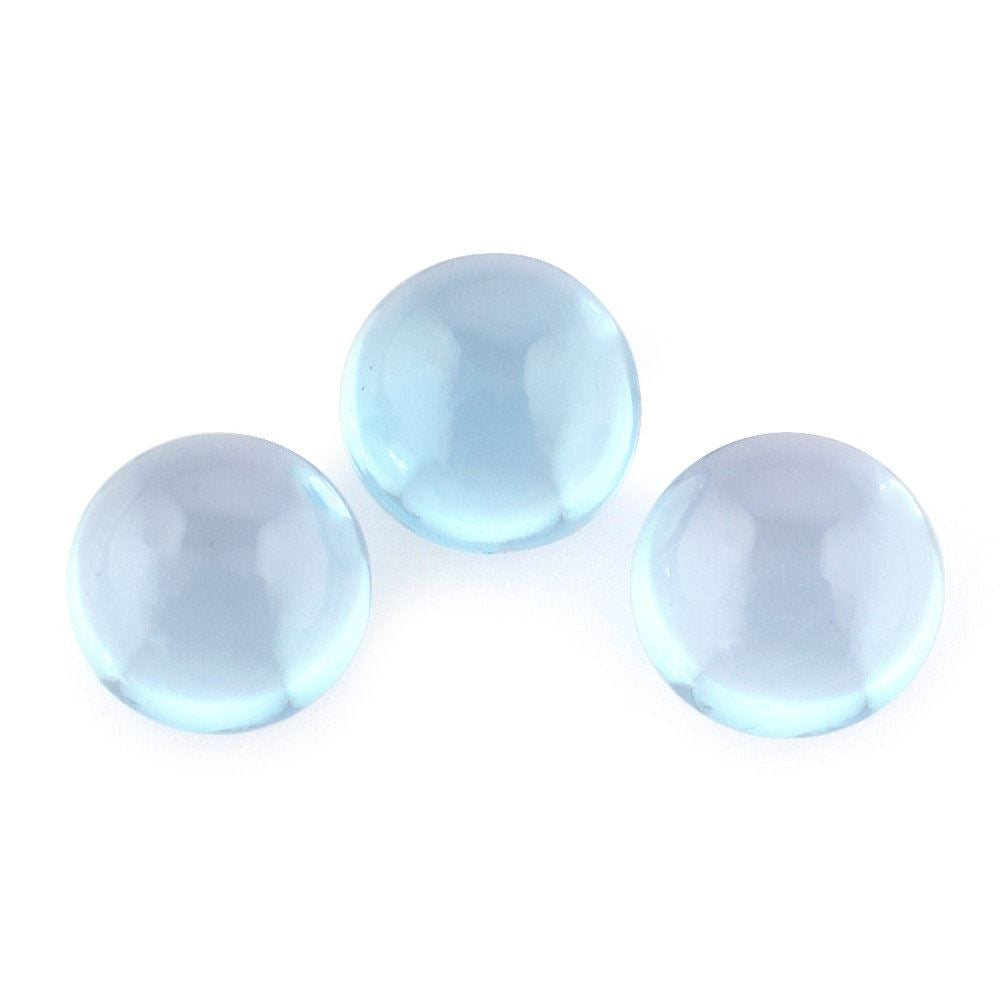 SWISS BLUE TOPAZ ROUND CAB 4.50MM 0.43 Cts.