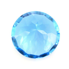 SWISS BLUE TOPAZ CONCAVE CUT ROUND (DES#45) 9MM 3.20 Cts.