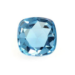 SWISS BLUE TOPAZ ROSE CUT CUSHION CAB 7MM 1.83 Cts.