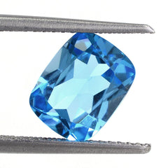 SWISS BLUE TOPAZ CUT CUSHION 9X7MM 2.41 Cts.