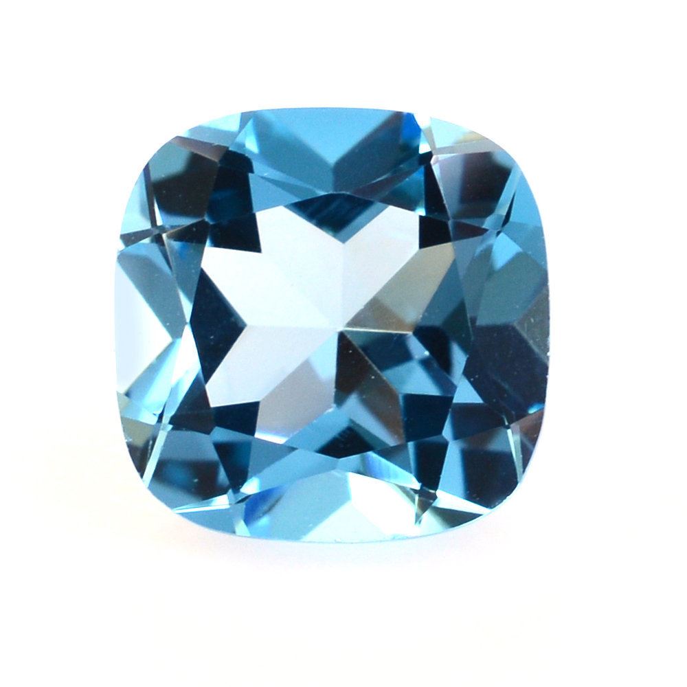 SWISS BLUE TOPAZ CUT CUSHION 7MM 1.73 Cts.