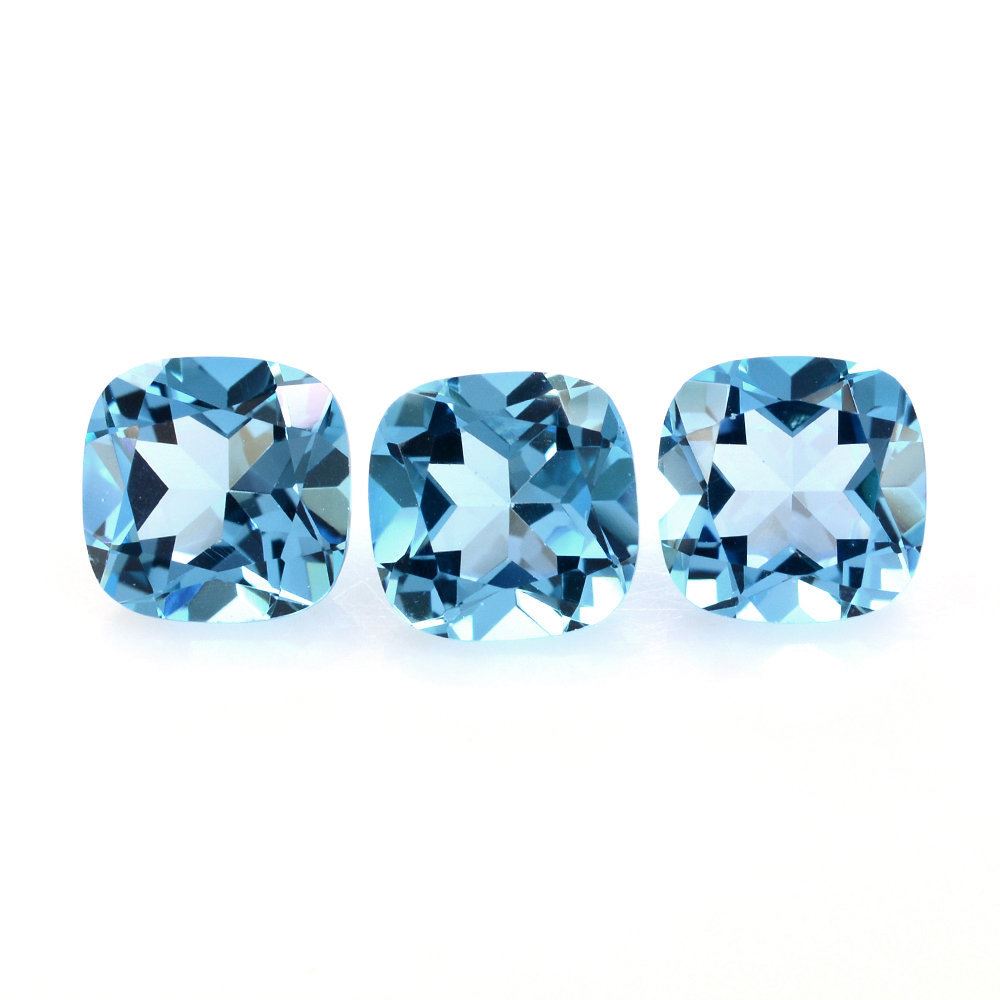 SWISS BLUE TOPAZ CUT CUSHION 7MM 1.73 Cts.