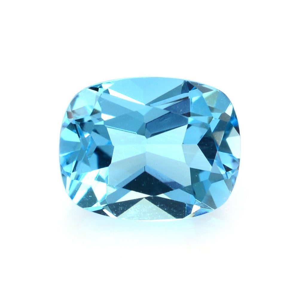 SWISS BLUE TOPAZ CUT CUSHION (LITE) 10X8MM 3.60 Cts.