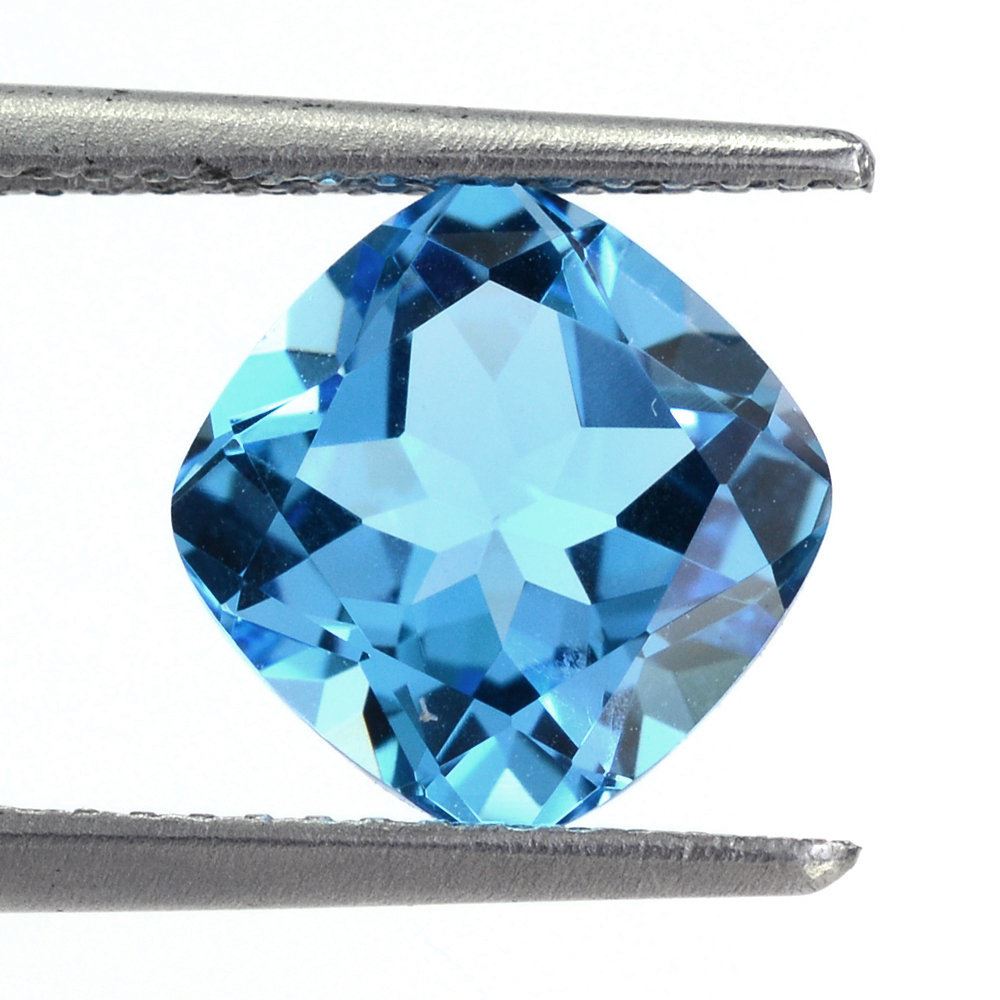SWISS BLUE TOPAZ CUT CUSHION 8MM 2.65 Cts.