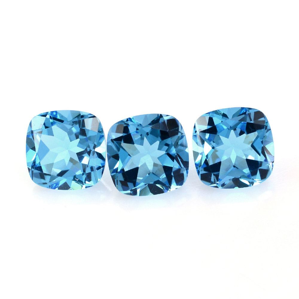 SWISS BLUE TOPAZ CUT CUSHION 8MM 2.65 Cts.
