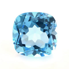 SWISS BLUE TOPAZ CUT CUSHION 9MM 3.53 Cts.