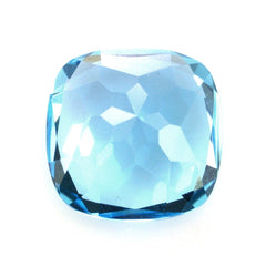 SWISS BLUE TOPAZ CUT CUSHION 9MM 3.53 Cts.