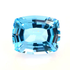 SWISS BLUE TOPAZ STEP CUT CUSHION 10X8MM 3.53 Cts.