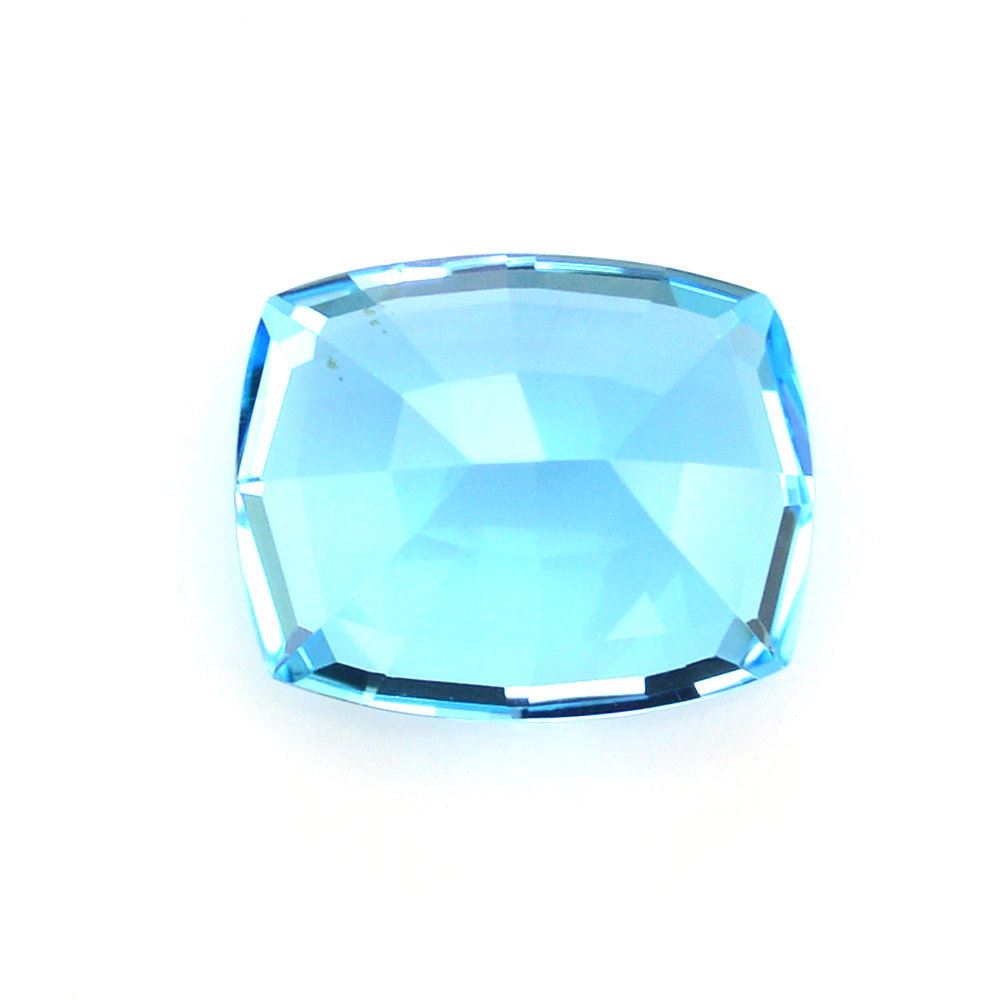 SWISS BLUE TOPAZ STEP CUT CUSHION 10X8MM 3.53 Cts.