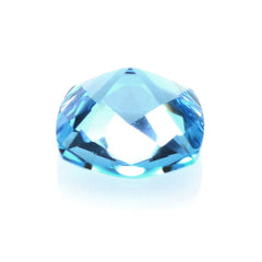 SWISS BLUE TOPAZ CHECKER CUT CUSHION 7MM 1.74 Cts.