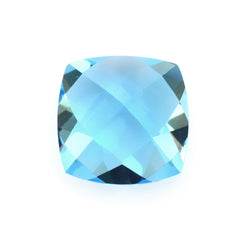 SWISS BLUE TOPAZ CHECKER CUT CUSHION 7MM 1.74 Cts.
