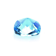 SWISS BLUE TOPAZ CHECKER CUT CUSHION 7MM 1.61 Cts.