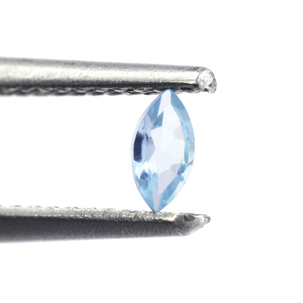 SWISS BLUE TOPAZ CUT MARQUISE 4X2MM 0.10 Cts.