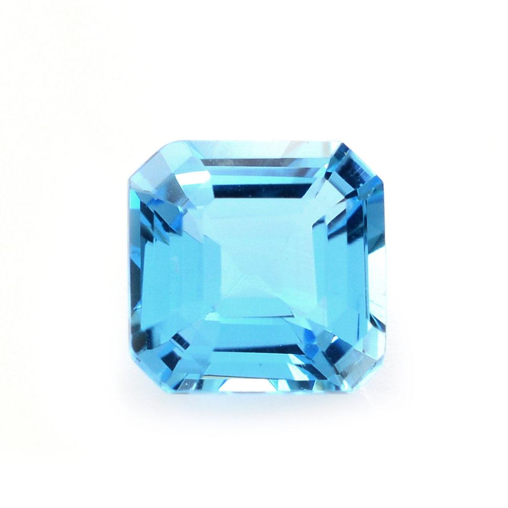 SWISS BLUE TOPAZ ASSCHER CUT SQUARE - OCTAGON 6MM 1.28 Cts.