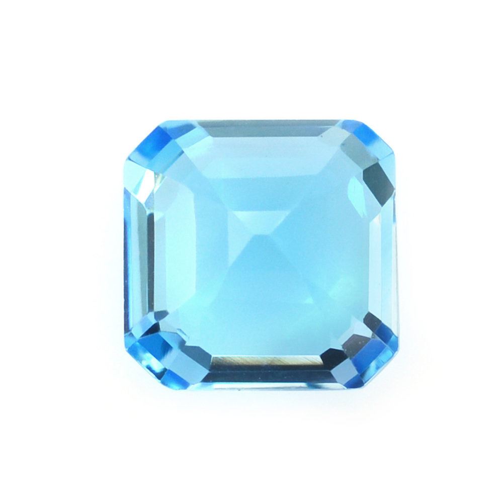 SWISS BLUE TOPAZ ASSCHER CUT SQUARE - OCTAGON 6MM 1.28 Cts.