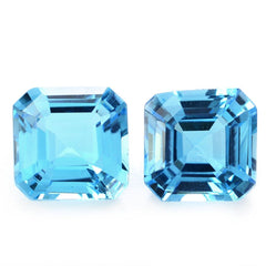 SWISS BLUE TOPAZ ASSCHER CUT SQUARE - OCTAGON 6MM 1.28 Cts.