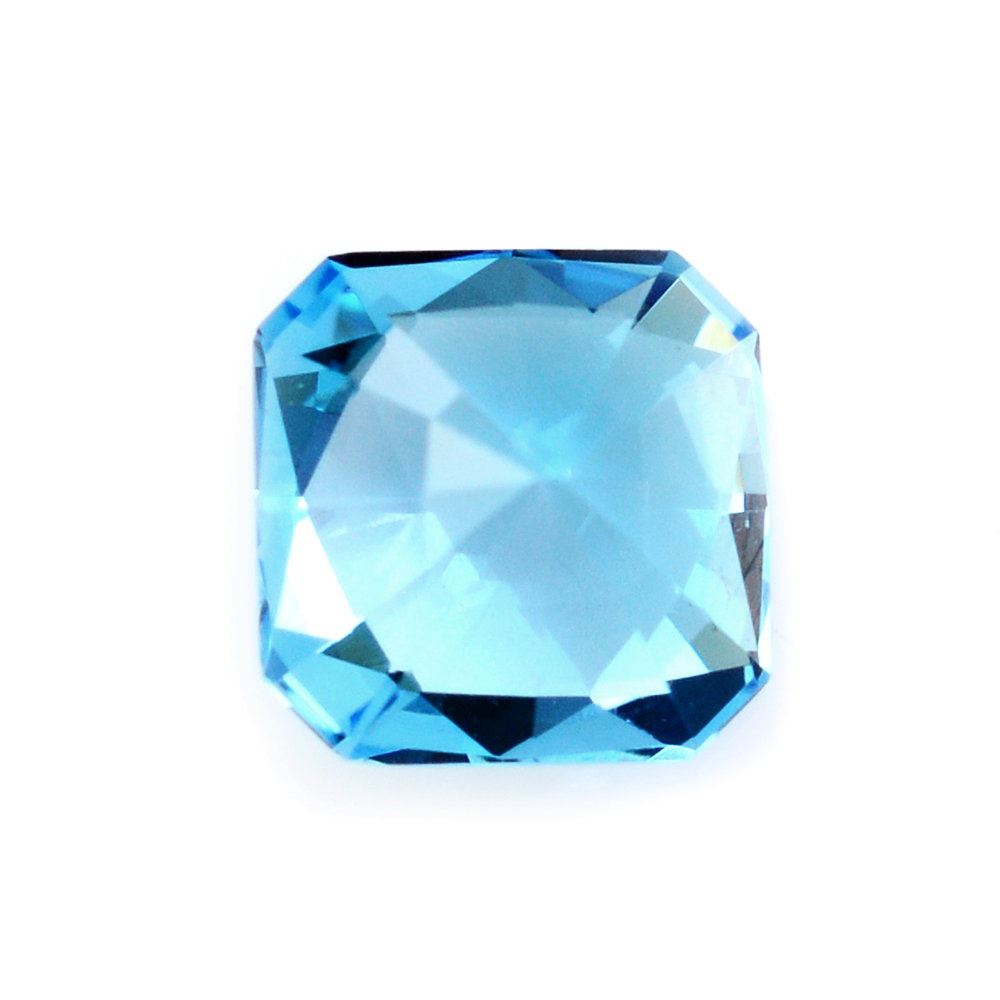 SWISS BLUE TOPAZ ROSE CUT SQUARE - OCTAGON IIND 6MM 1.18 Cts.