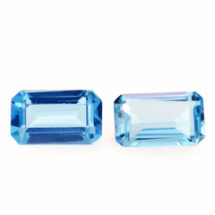 SWISS BLUE TOPAZ CUT OCTAGON 5X3MM 0.30 Cts.