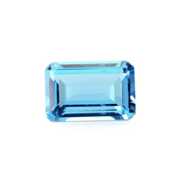 SWISS BLUE TOPAZ CUT OCTAGON 6X4MM 0.67 Cts.