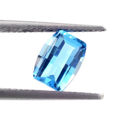 SWISS BLUE TOPAZ BAR CUT BARREL (DES#128) 8X6MM 1.91 Cts.