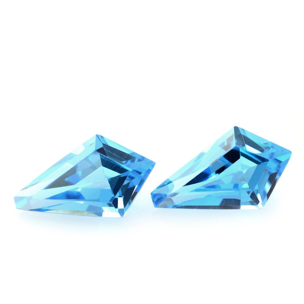 SWISS BLUE TOPAZ CUT KITE SHAPE FANCY 10X6MM 1.30 Cts.