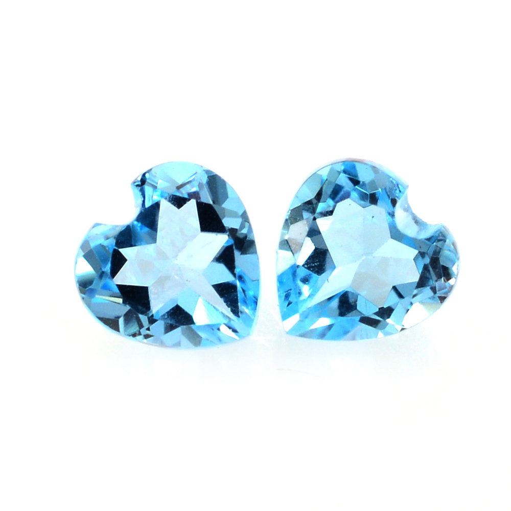 SWISS BLUE TOPAZ CUT HEART 3.50MM 0.22 Cts.