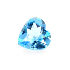 SWISS BLUE TOPAZ CHECKER CUT HEART 5MM 0.56 Cts.