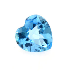 SWISS BLUE TOPAZ CHECKER CUT HEART 5MM 0.53 Cts.