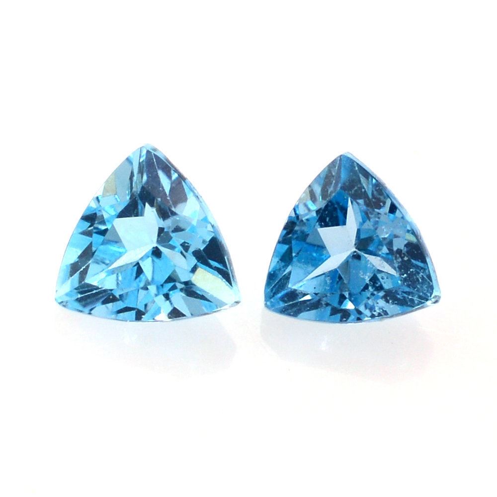 SWISS BLUE TOPAZ CUT TRILLION 3.50MM 0.21 Cts.