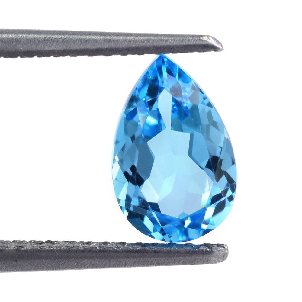 SWISS BLUE TOPAZ CUT PEAR 9X6MM 1.49 Cts.