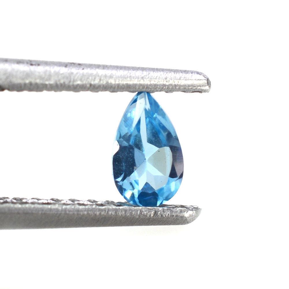 SWISS BLUE TOPAZ CUT PEAR 5X3MM 0.20 Cts.