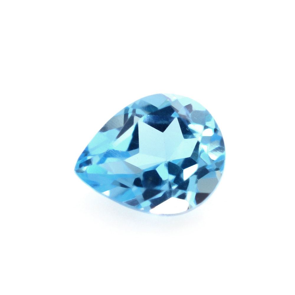 SWISS BLUE TOPAZ CUT PEAR 5X4MM 0.41 Cts.